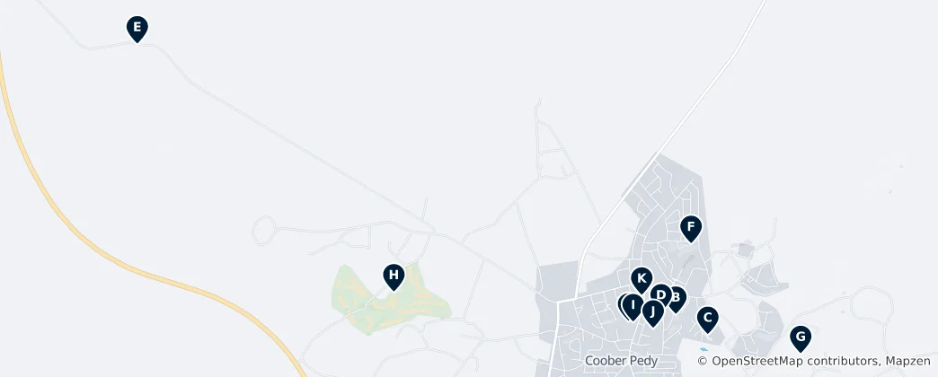 Mapa Coober Pedy Essentials