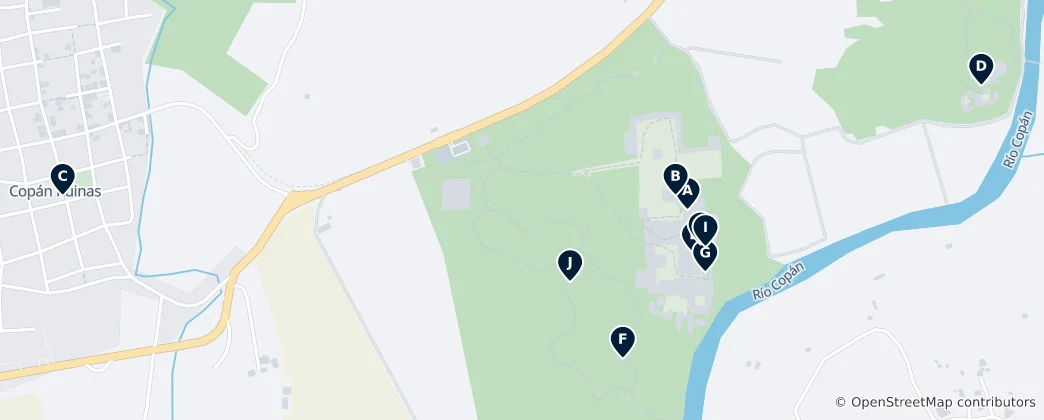 Map of Copán Highlights