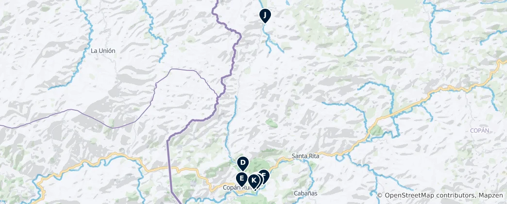Mapa Copan Ruinas Essentials