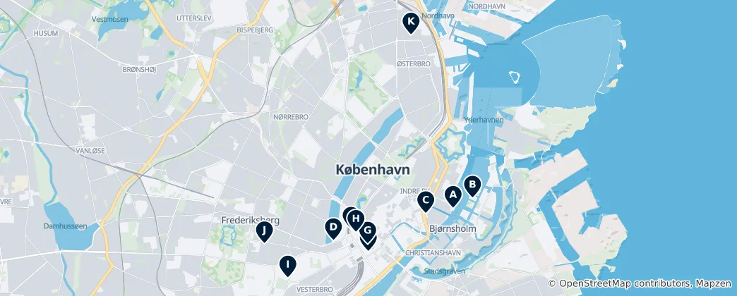 Mapa Top Entertainment Venues