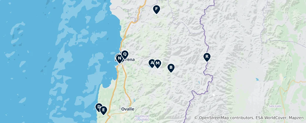 Mapa Región de Coquimbo's Absolute Essentials