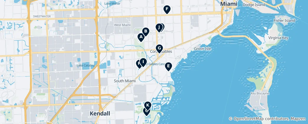Mapa Coral Gables Essentials