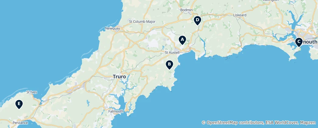 Carte de Editor's Choice Cornwall