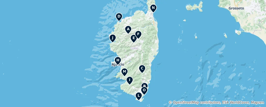 Mapa Corsica Essentials