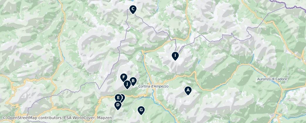 Alpine Mountain Huts — Map