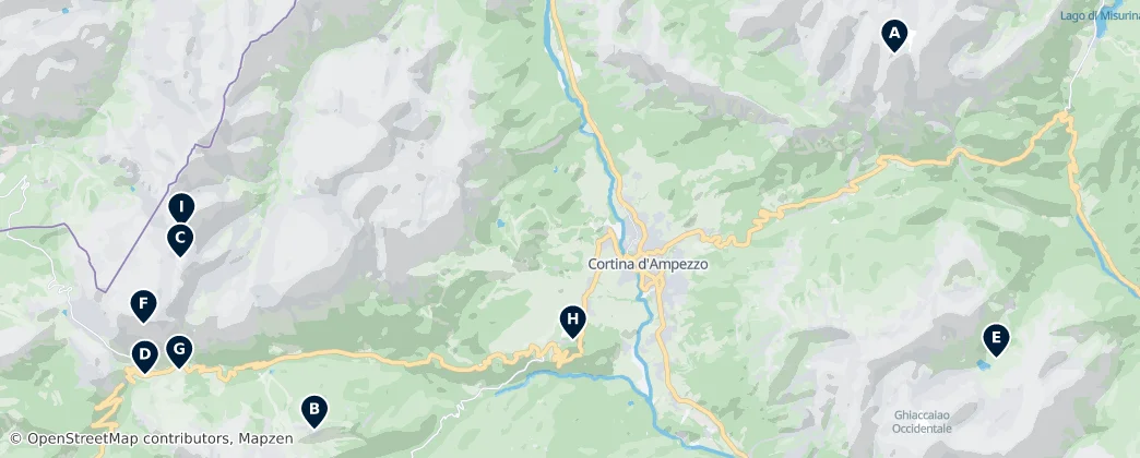Dolomites Highlights — Map