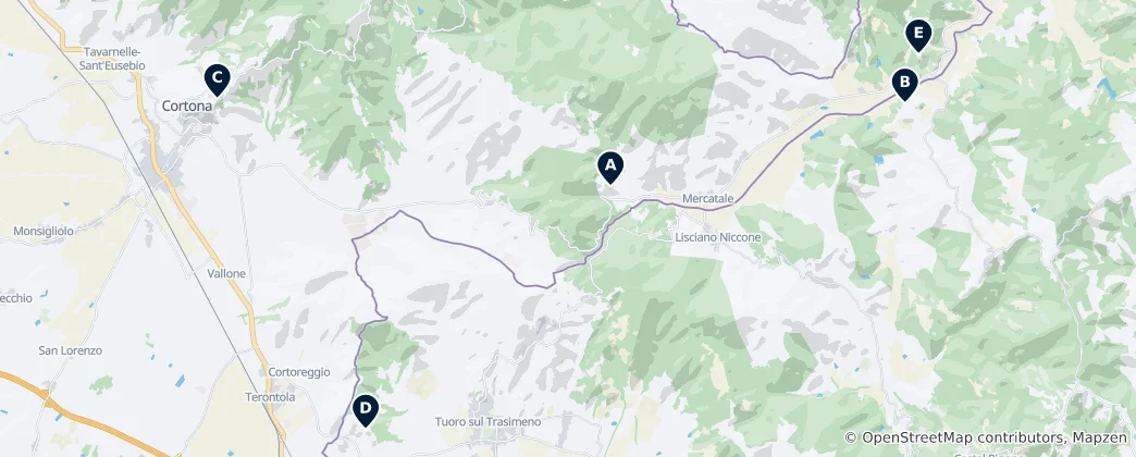 Mappa di Castles and Manor Houses
