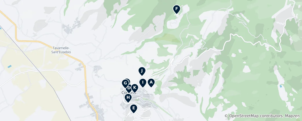 Map of Cortona's Essential Treasures