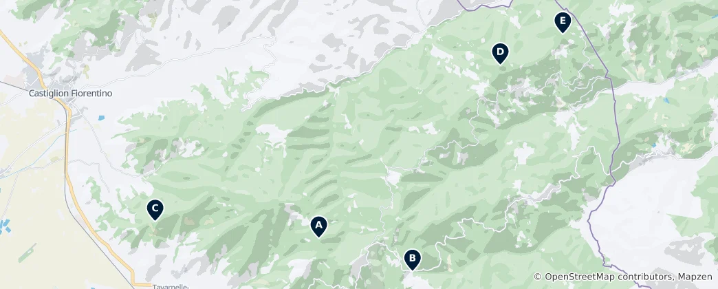 Map of Scenic Peaks and Passes