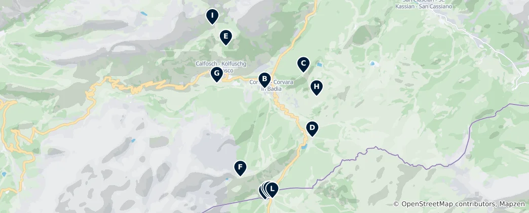 Carte de Mountain Lifts