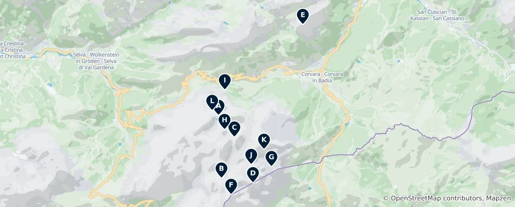 Map of Sella Group Hidden Gems