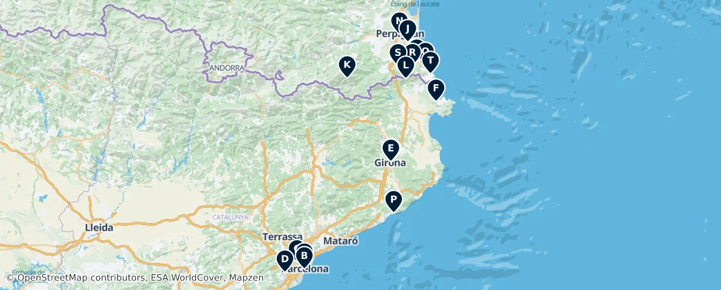 Sacred Sites of Catalonia — Map