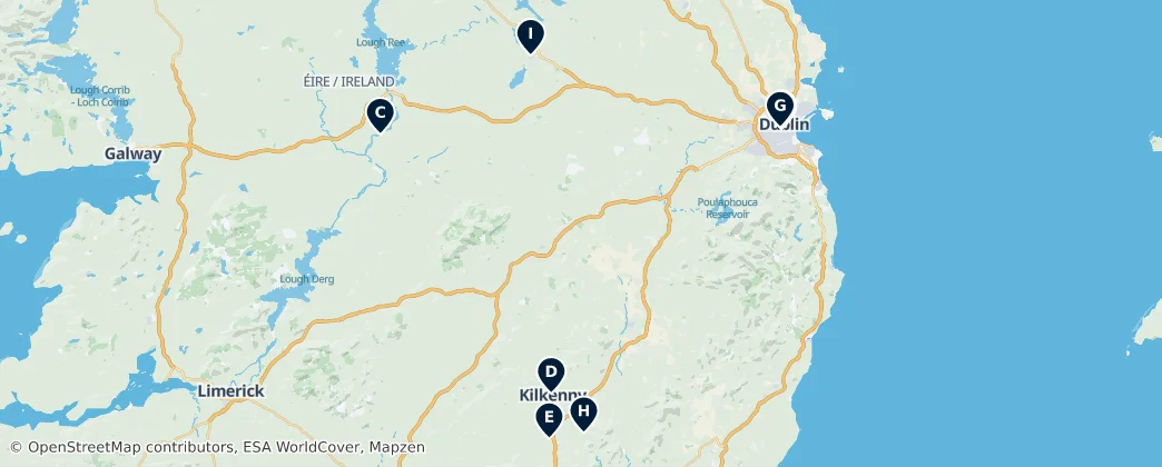 Mappa di Historic Places of Worship
