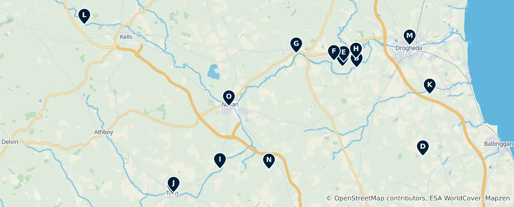Mappa di Historic and Religious Sites