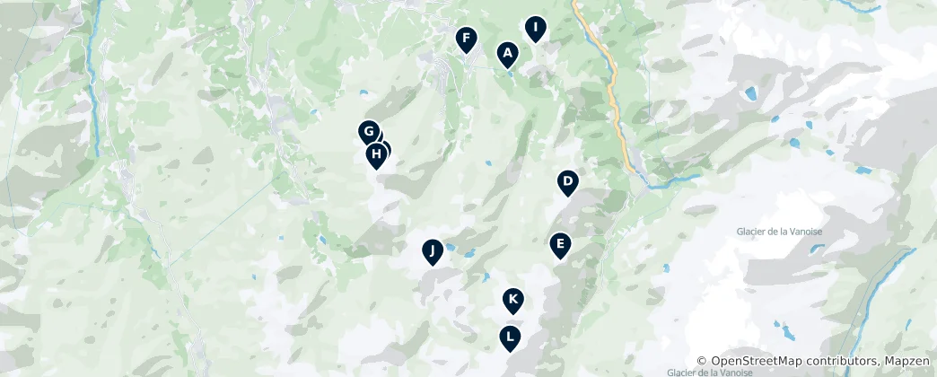 Map of Alpine Peaks & Via Ferrata