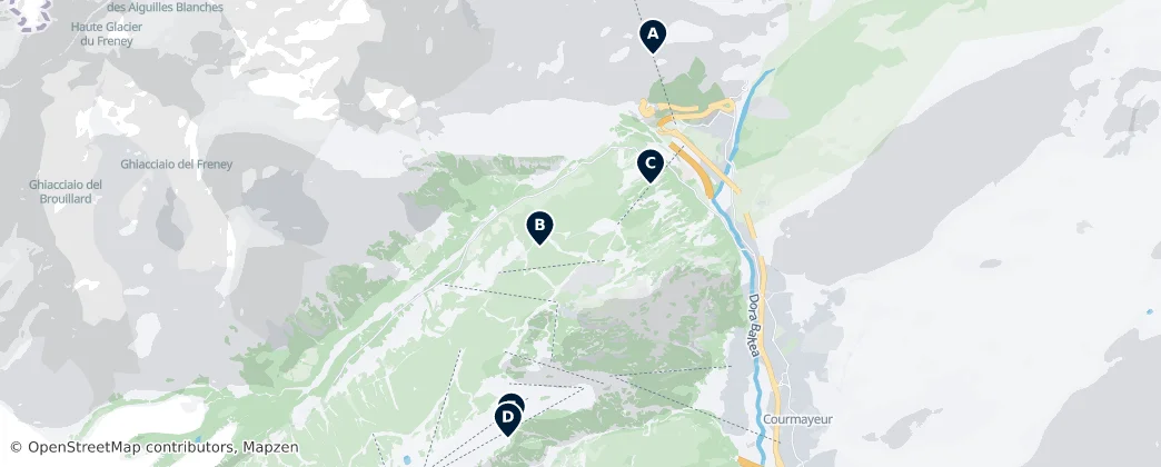 Ski Resorts & Cable Cars — Térkép