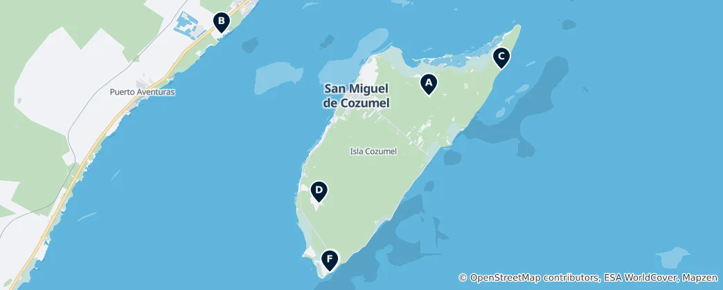 Map of Ancient Mayan Ruins