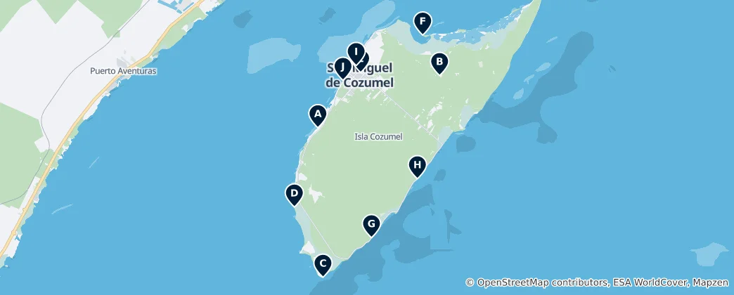 Mapa Cozumel Essentials