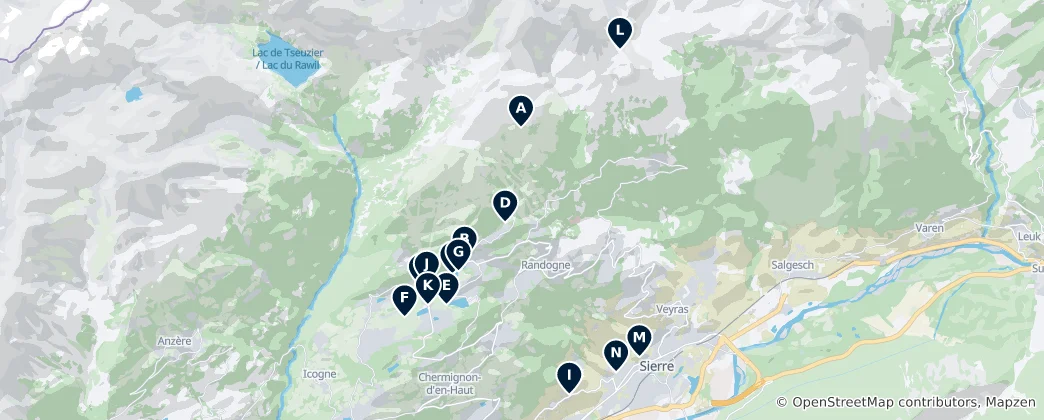 Map of Crans-Montana Unmissables
