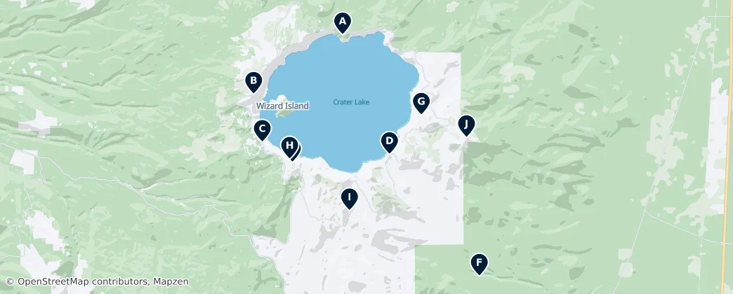 Térkép: Crater Lake National Park Essentials
