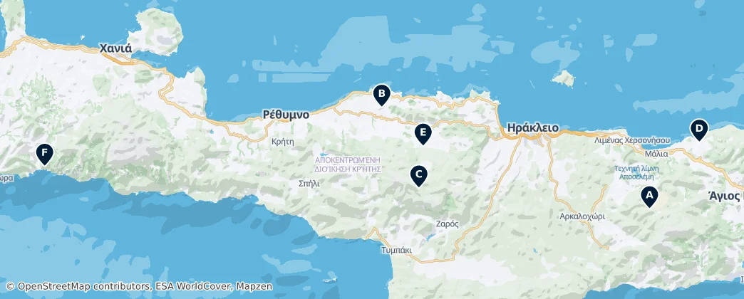 Caves & Gorges — Carte