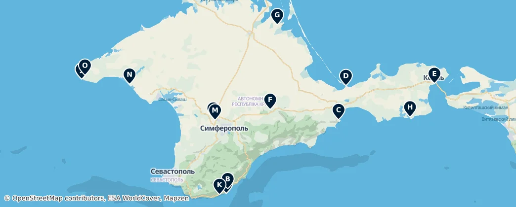 Karte von Autonomous Republic of Crimea: Unmissable Highlights
