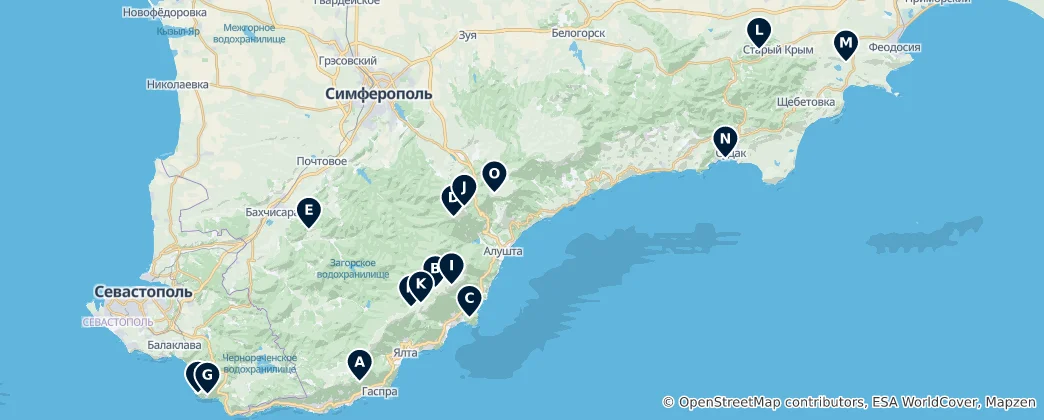 Mappa di Iconic Crimean Peaks