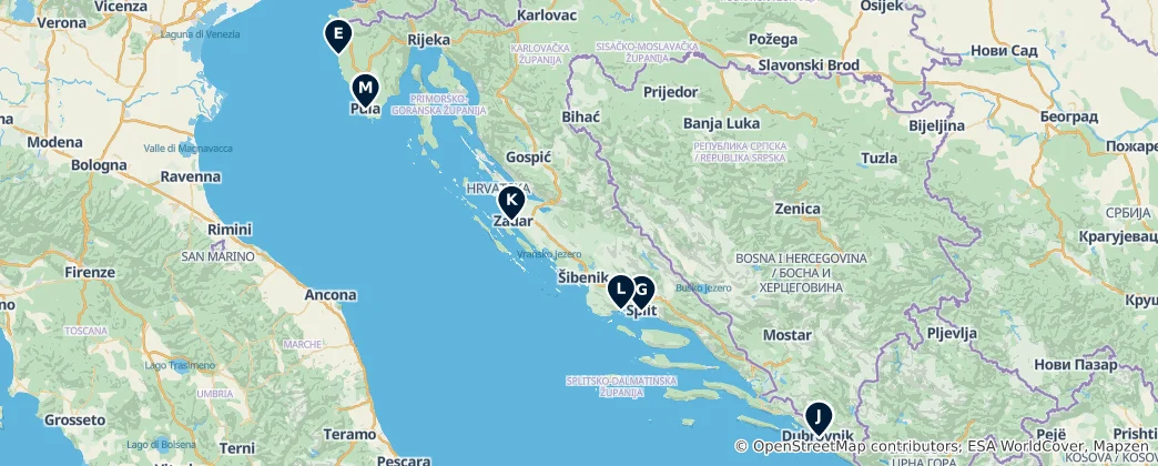 Map of Croatia Essentials