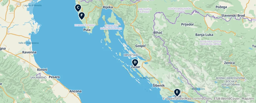 Map of Editor's Choice