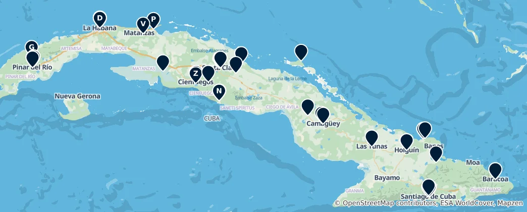 Cuban Cultural Treasures Haritası