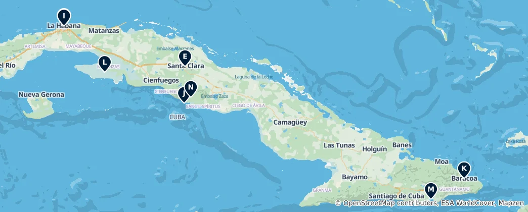 Cuba's Unmissable Icons Haritası