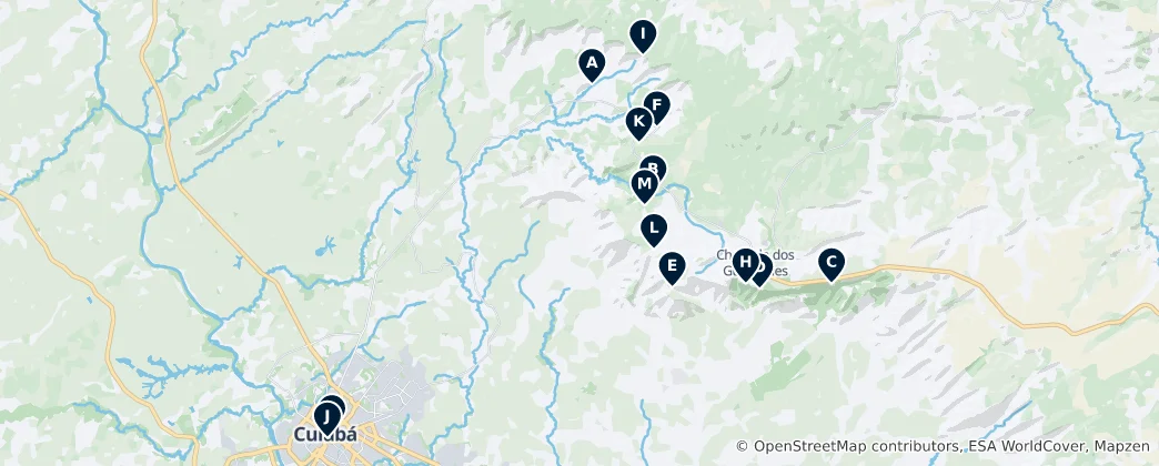 Mapa Scenic Views and Parks