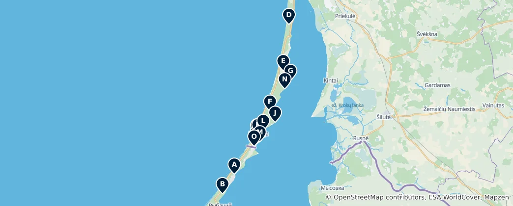 Mappa di Coastal Viewpoints & Dunes