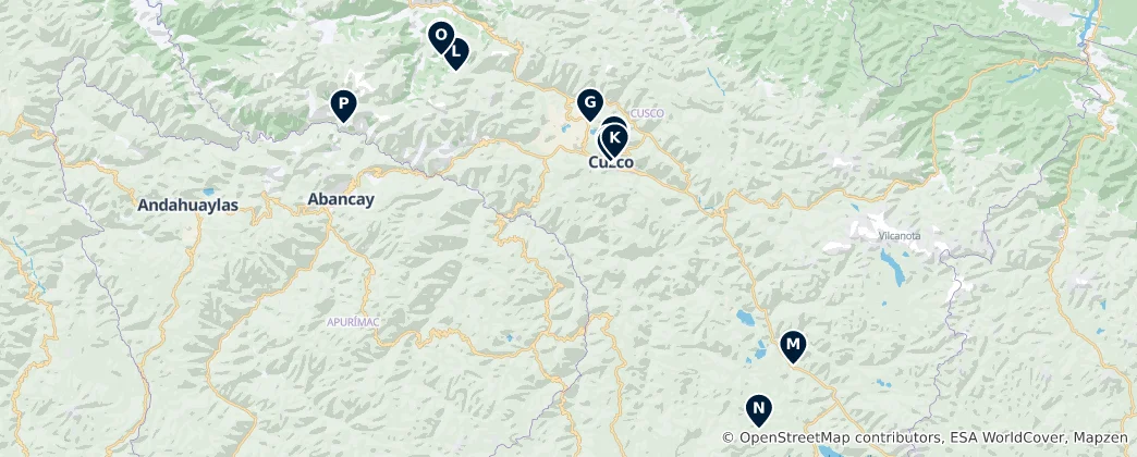 Mapa Inca Heritage Trail
