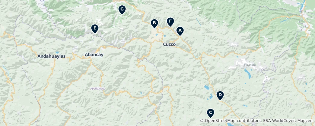 Mapa Peru's Hidden Gems