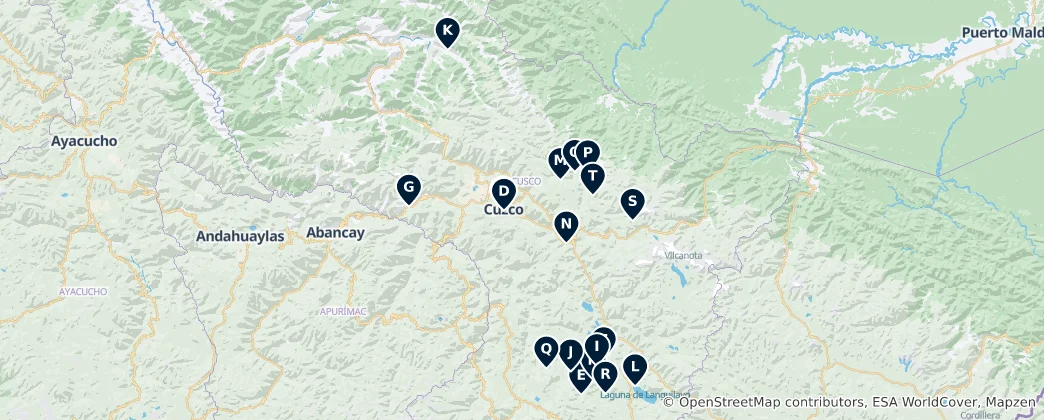 Mappa di Sacred Sites and Churches