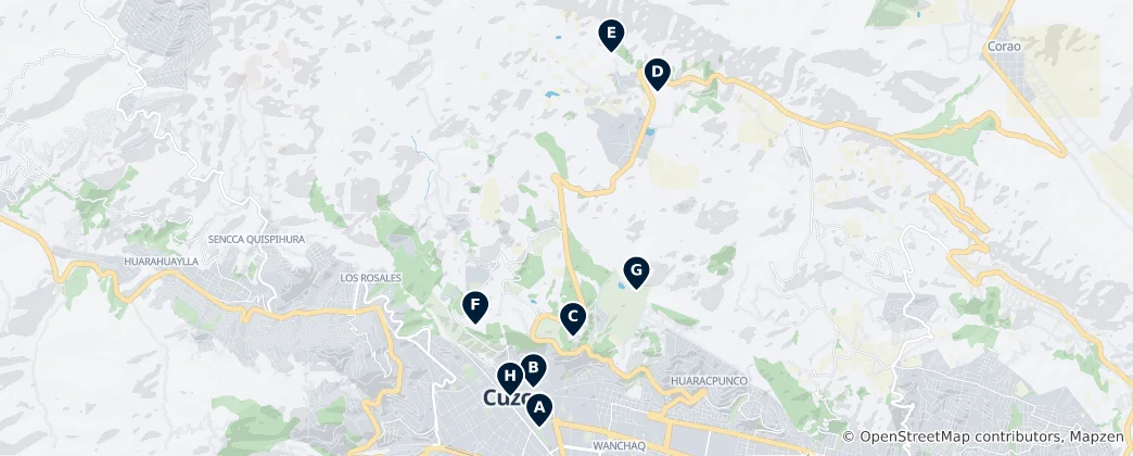 Inca Heritage Sites Haritası