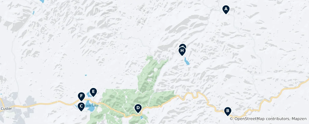 Mapa Best Campgrounds