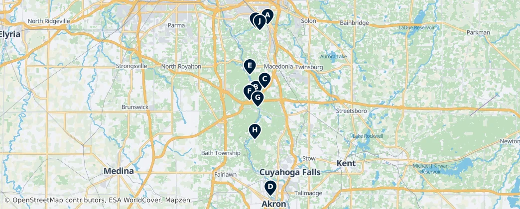 Mapa Cuyahoga Valley National Park Essentials