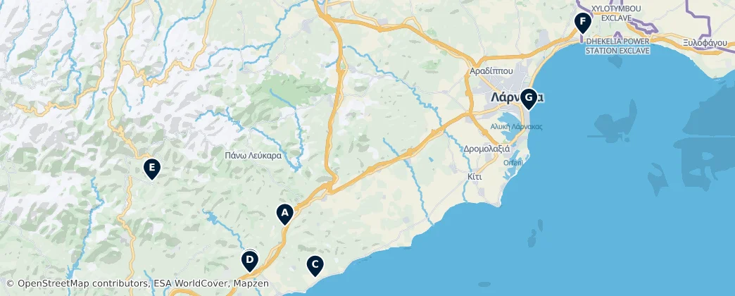 Cyprus Archaeological Treasures — Mapa