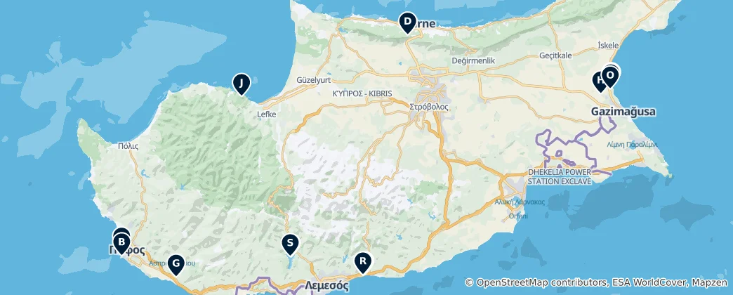 Mappa di Ancient Archaeological Sites