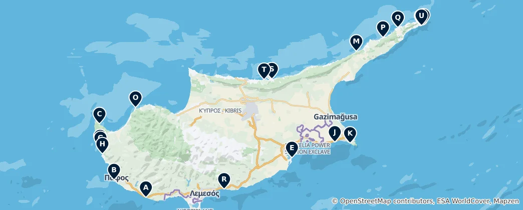 Mappa di Cyprus Coastal Gems