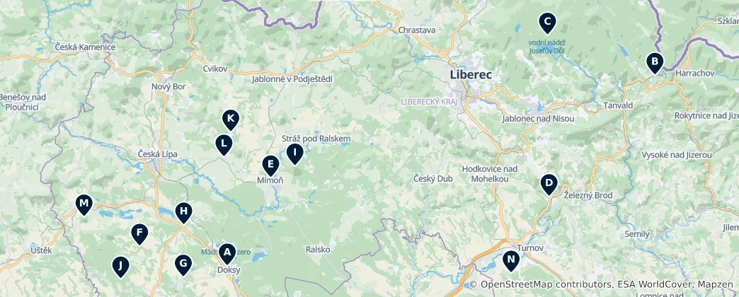 Mapa Hidden Gems & Ruins