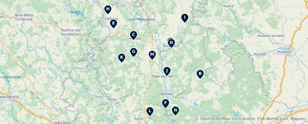 Mapa Castles & Ruins Highlights