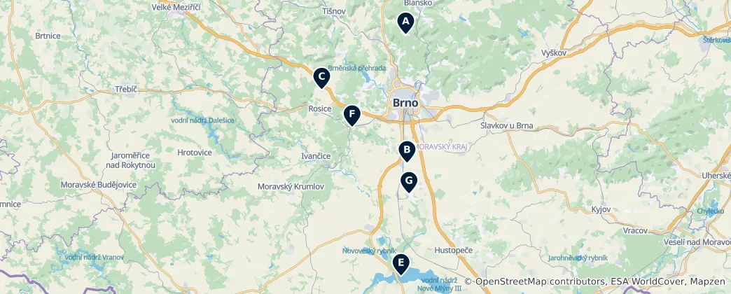 Mapa Historic Religious Sites