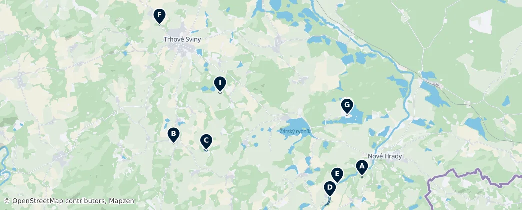 Scenic Ponds & Reservoirs — Map