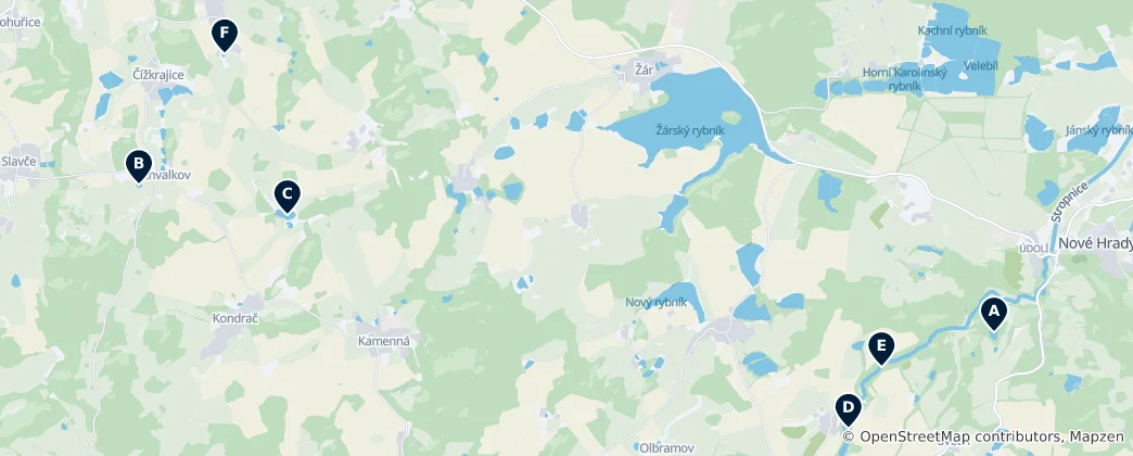 Scenic Water Bodies 地图