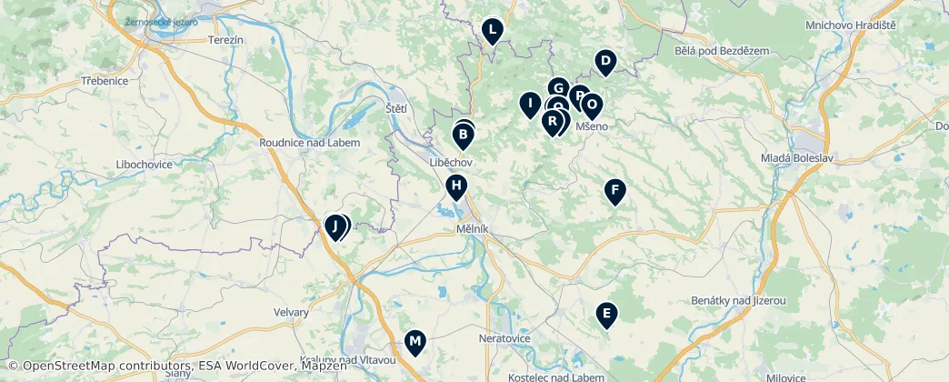 Czech Natural Wonders — Kaart
