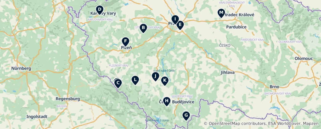 Karte von Nature & Wildlife Highlights