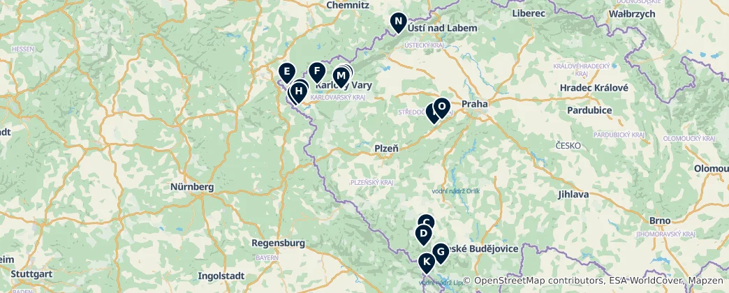 Map of Scenic Towers & Viewpoints